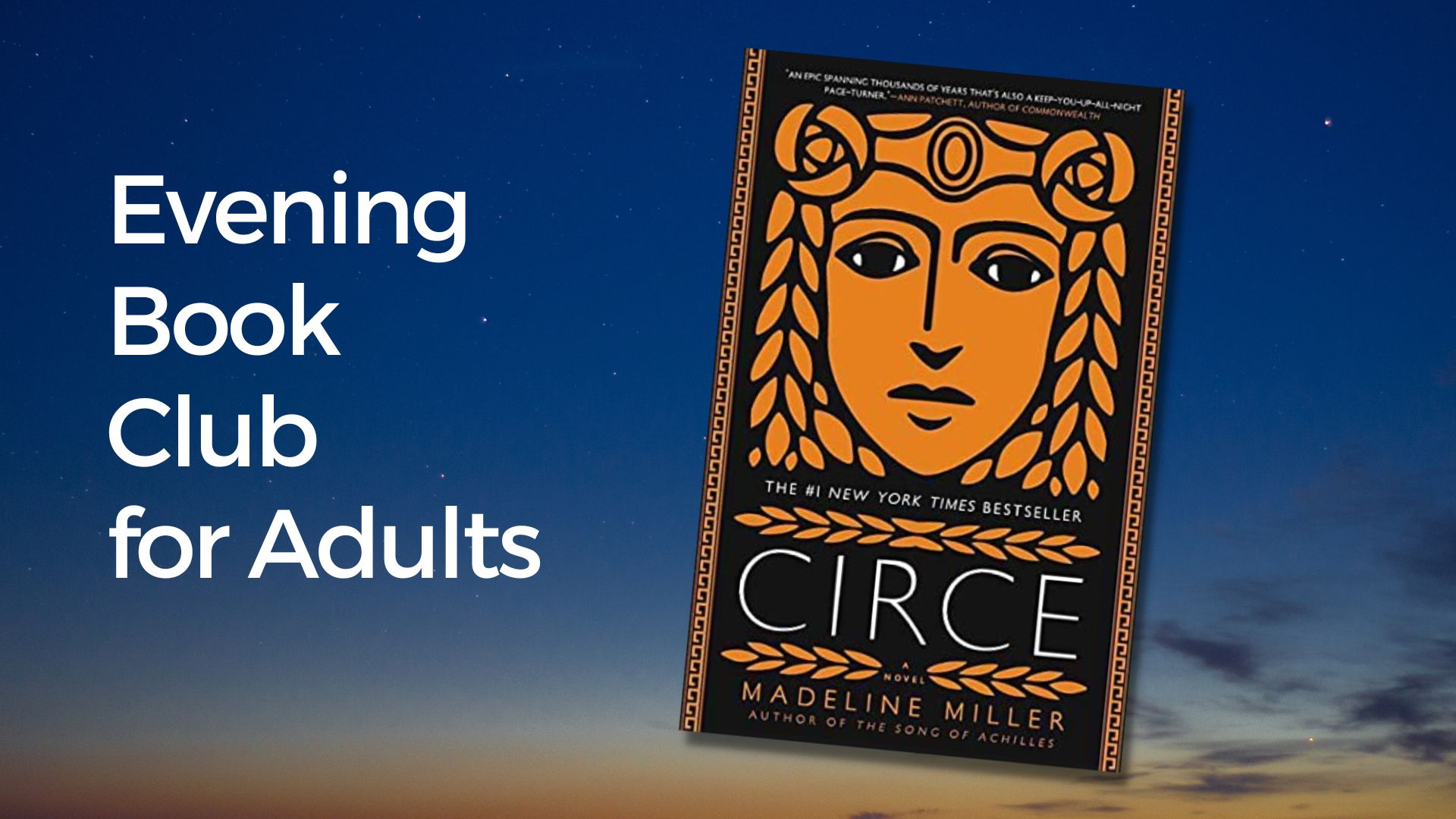 Evening Book Club selection Circe by Madeline Miller