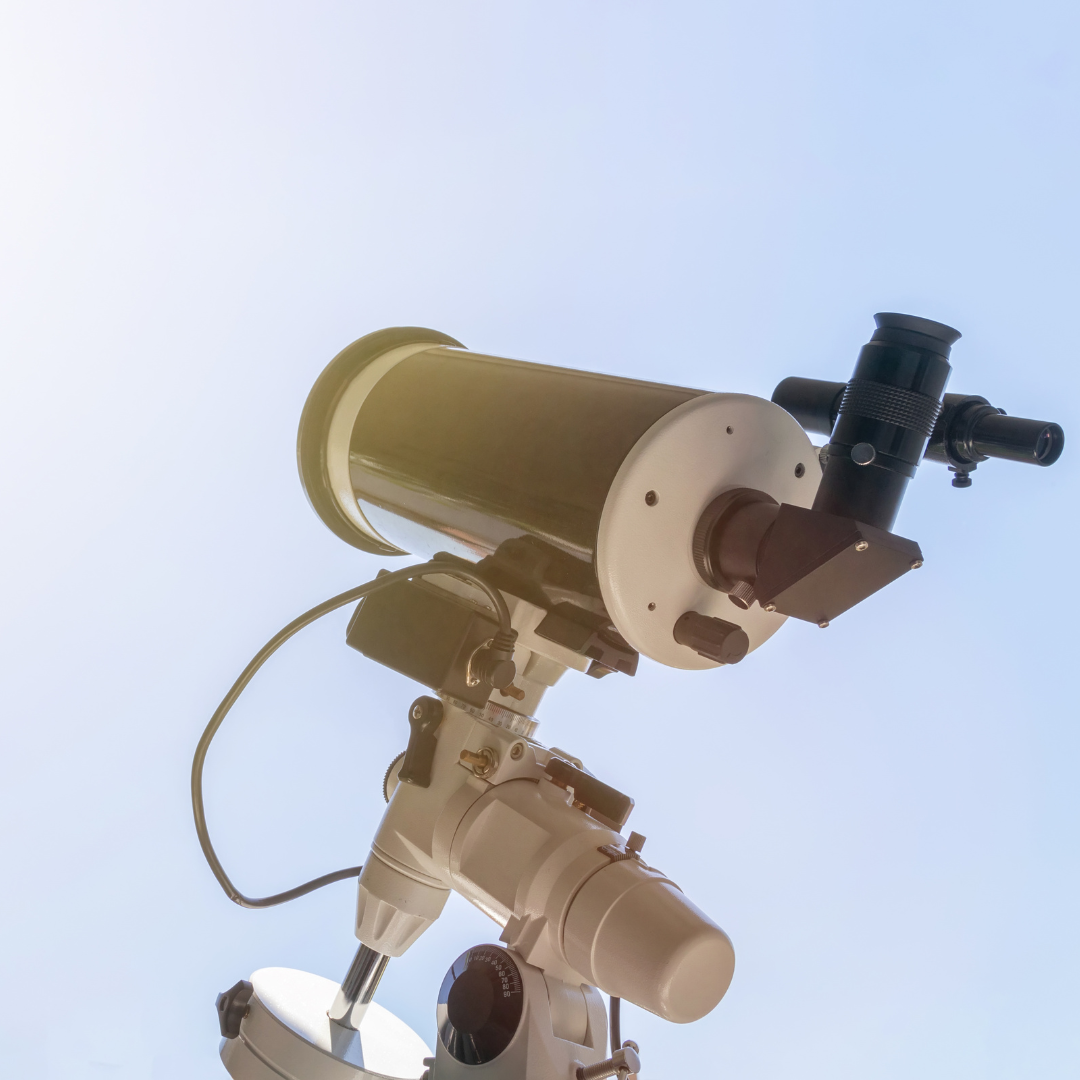 Telescope pointed at the sun