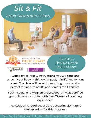 Sit and Fit program flyer