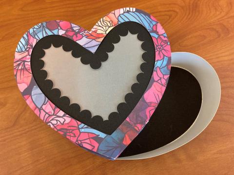 Layered Paper Heart Box