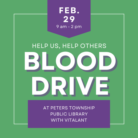 BLOOD DRIVE Feb. 29 9am to 2 pm at PTPL