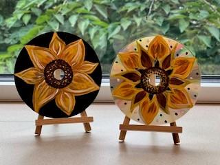 decorative image of cd sunflower painting