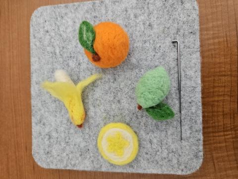 needle felted fruit examples