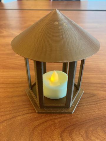 3D printed tea light lantern