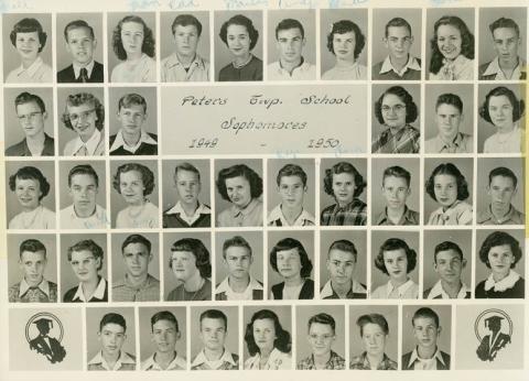 decorative image of  old yearbook class photo