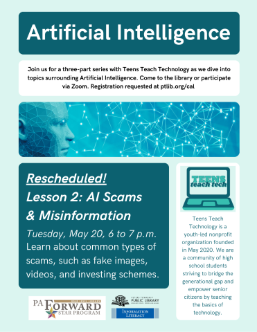 flyer for program with date and description found on event calendar