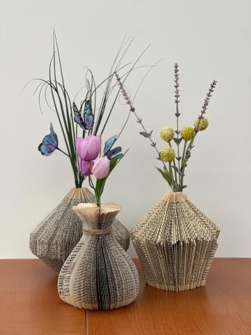 decorative image of book vase craft