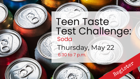 graphic promoting teen taste test challenge