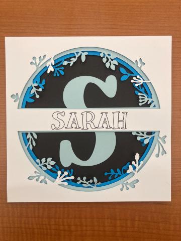 Layered paper shadow box