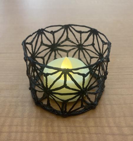 decorative 3D pen printed tea light holder
