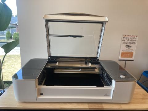 Glowforge Laser Cutter on desk