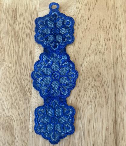 Embroidered Snowflake bookmark