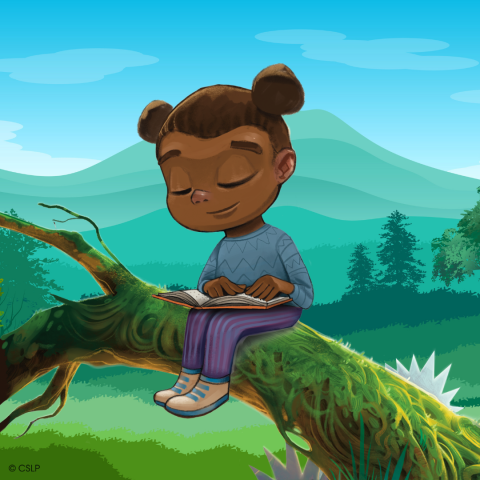 Summer Reading Girl in a Tree