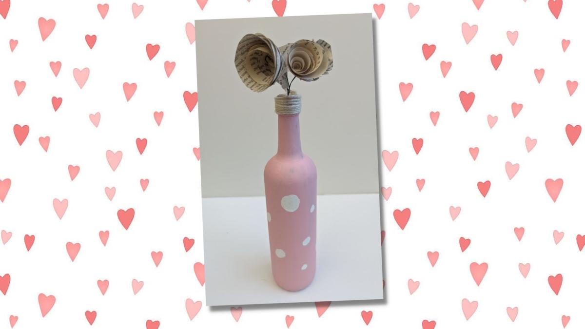 DIY Valentine's Vase & Bouquet