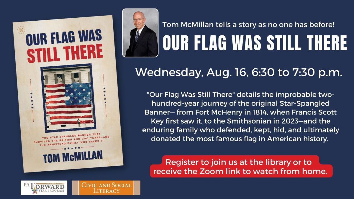 Our Flag Was Still There book cover and program details