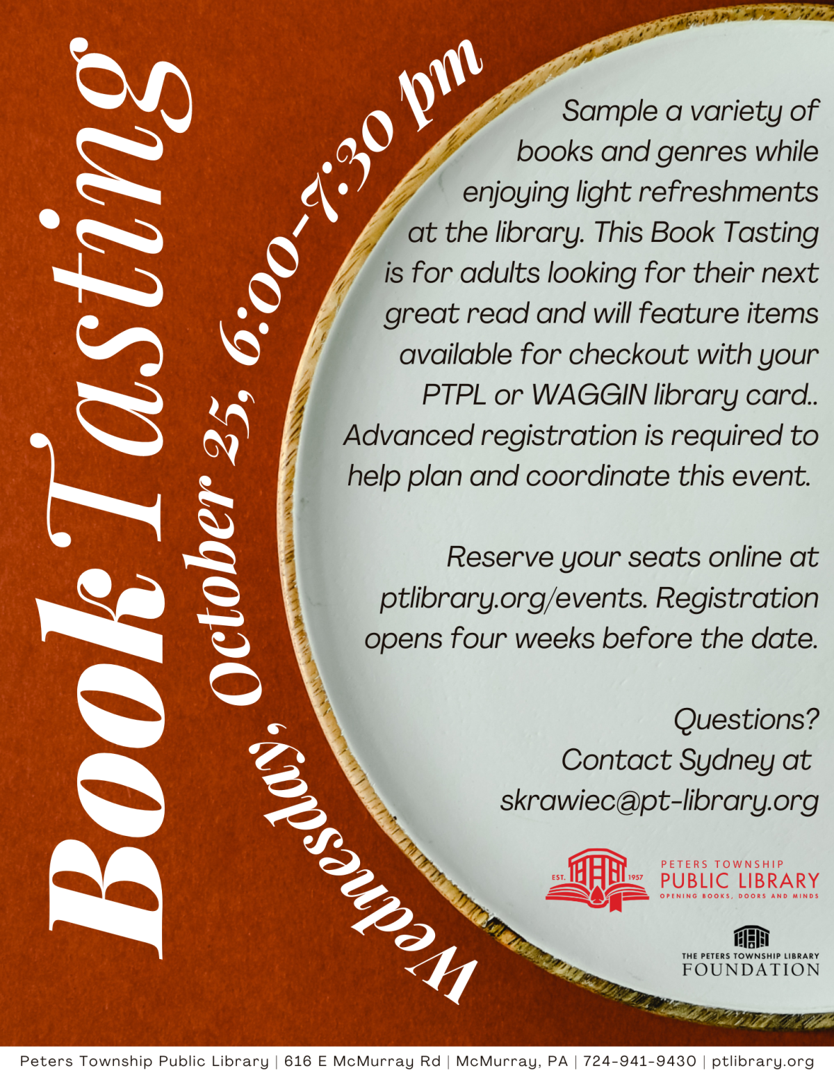 Book Tasting flyer