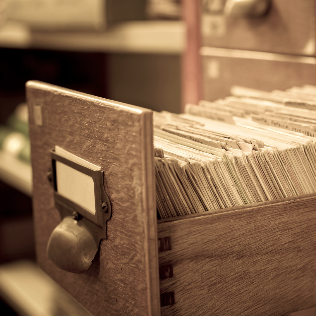 decorative image of old card catalog