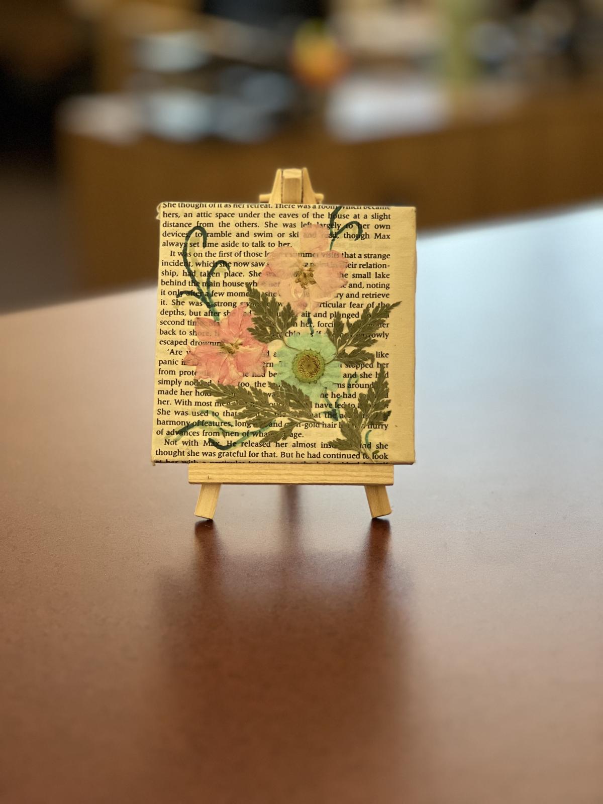 decorative image of dried flower canvas