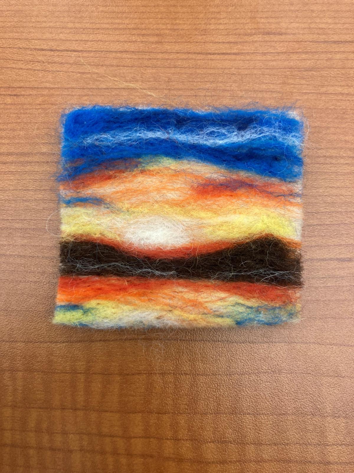 Sunset made of wool