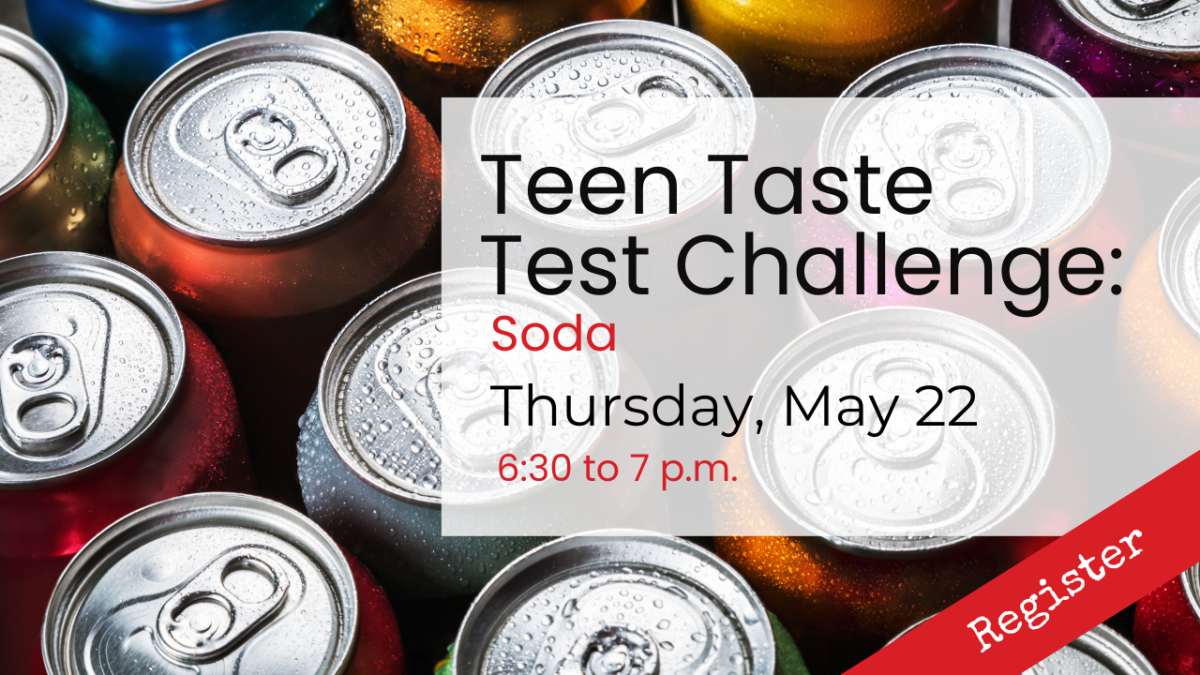 graphic promoting teen taste test challenge