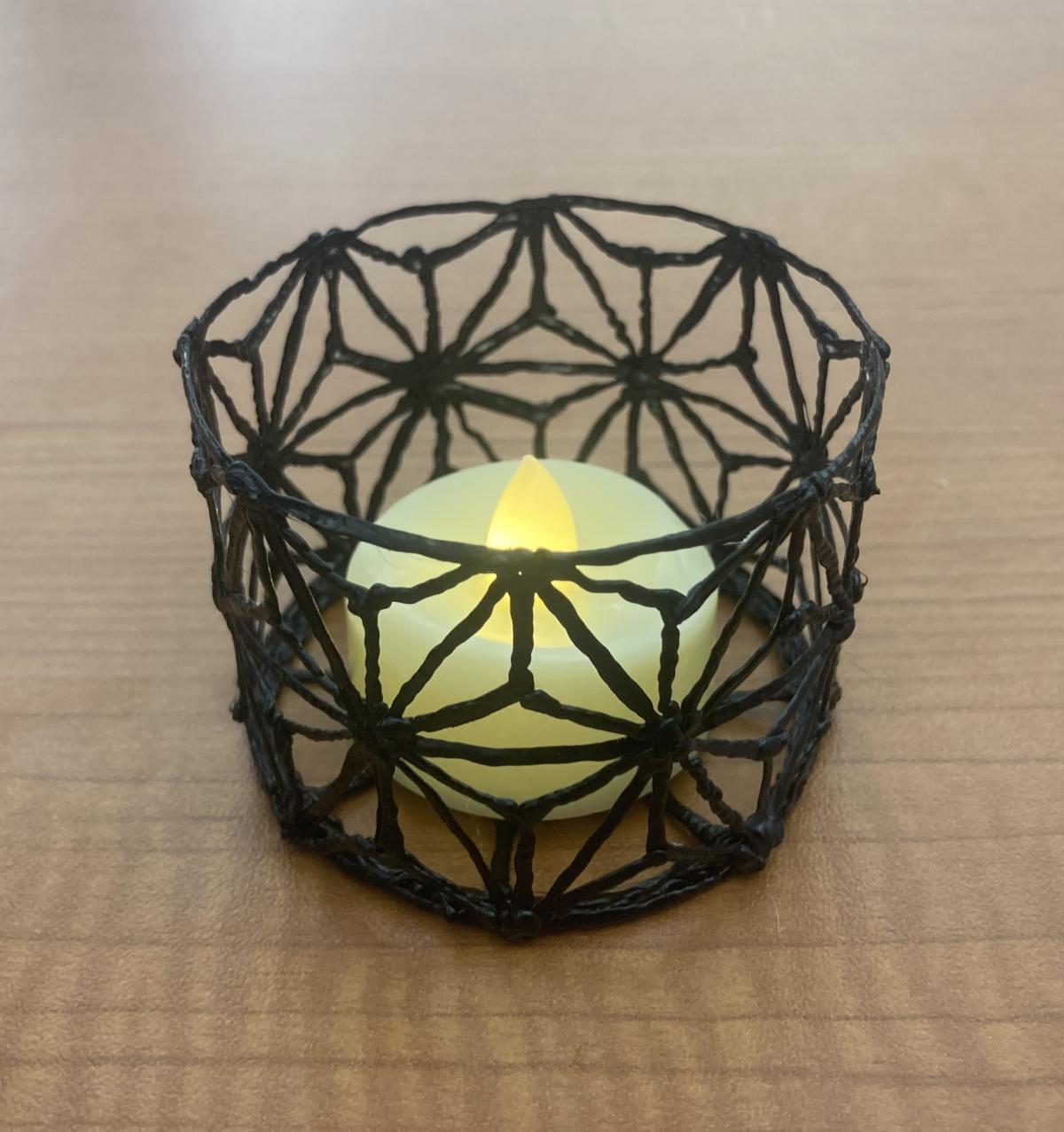 decorative 3D pen printed tea light holder